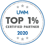 UWM Top 1% Certified Partner 2020